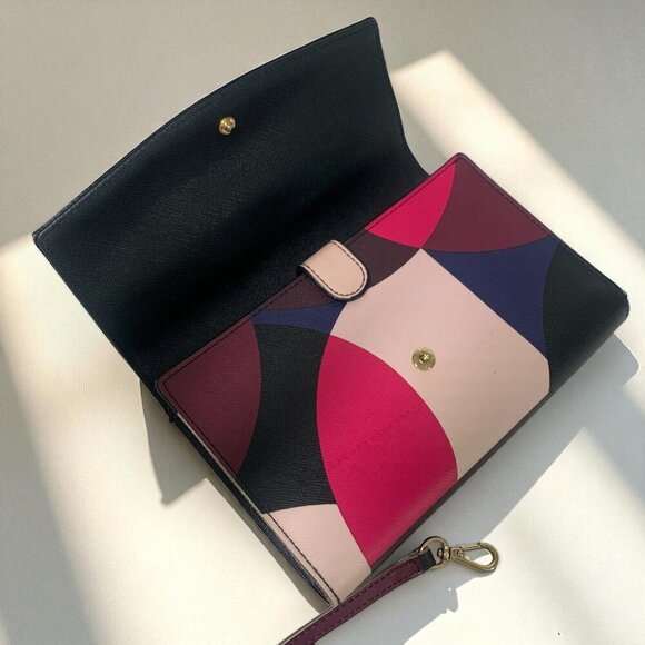 Kate Spade Laurel Way Winni Crossbody Wallet Pink/Blue/Purple Leather WLRU3171 - Picture 7 of 11